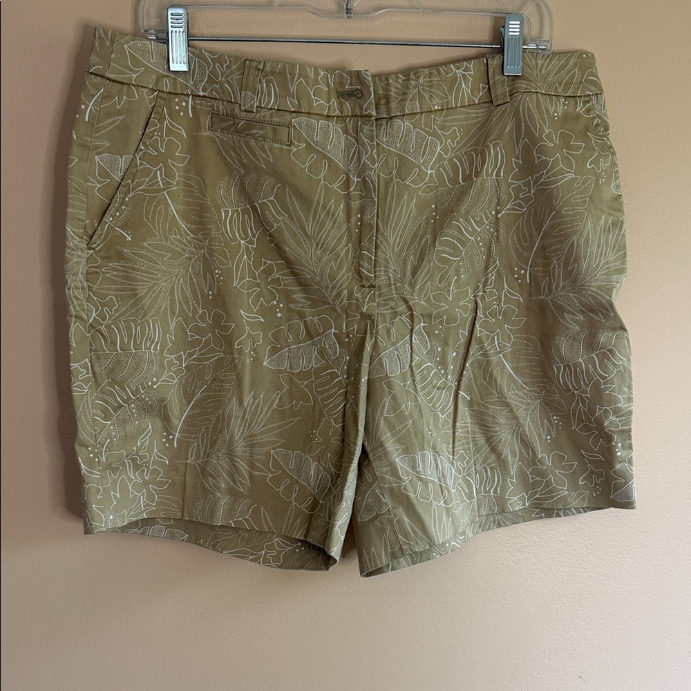 Jones New York Tan Printed Bermuda Shorts
